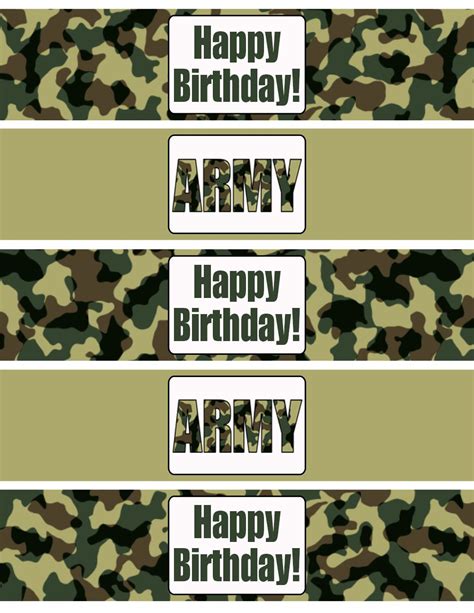 Free Printable Army Birthday Banner